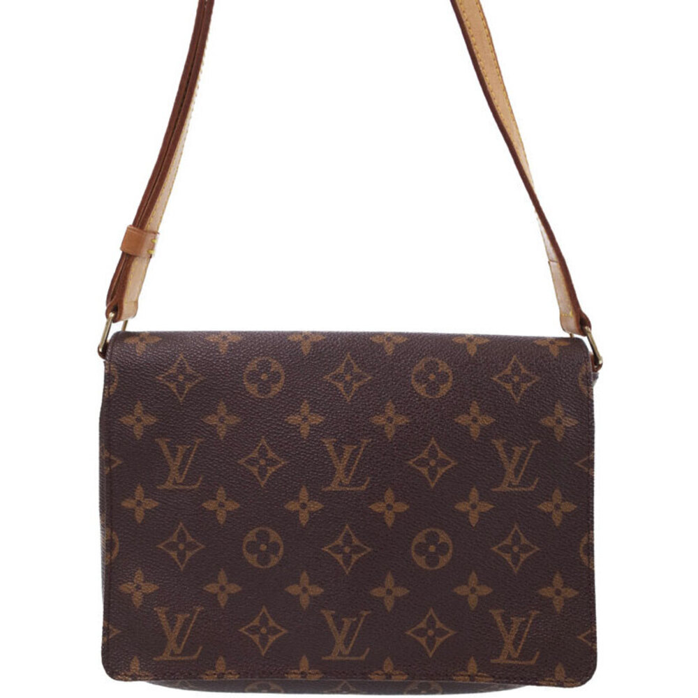 Louis Vuitton Leather Shoulder Bag Monogram Short Tango Brown Musette - Picture 2 of 8